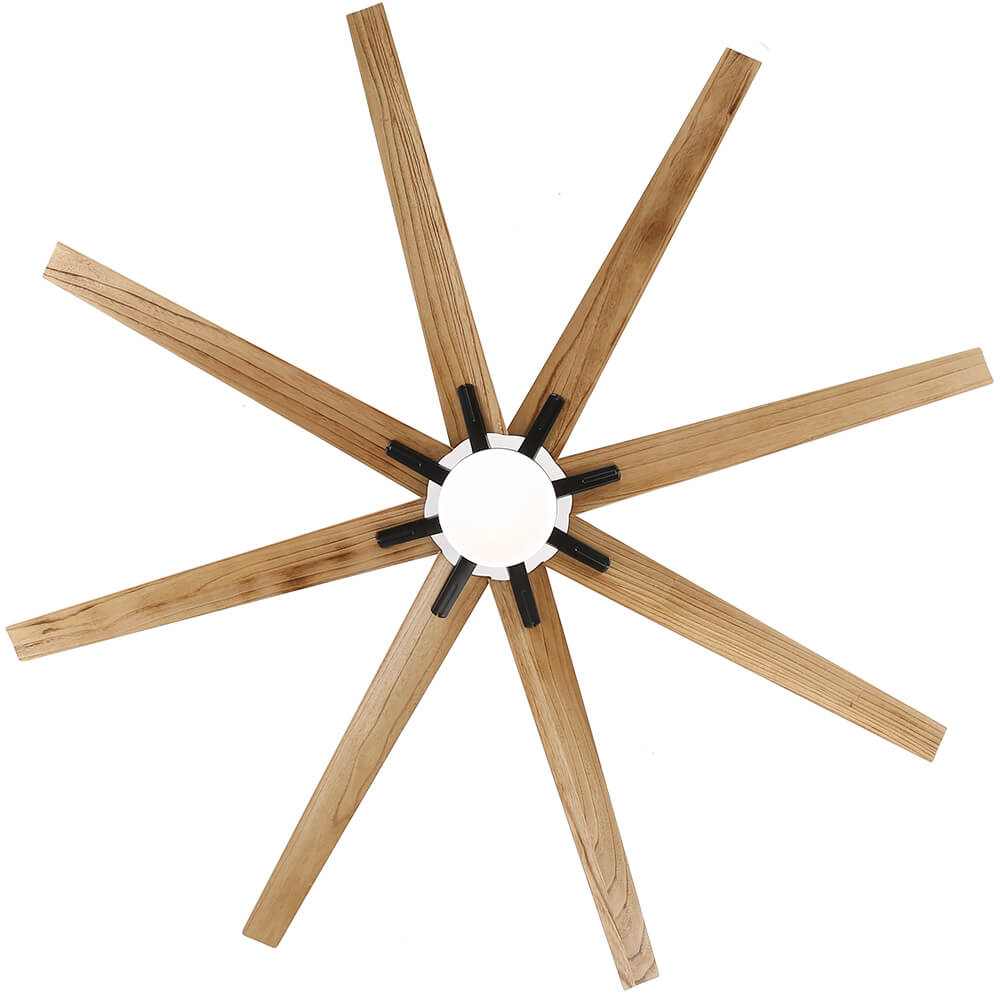 Sofucor 76'' Smart Ceiling Fan With Light Remote 8 Wood Blades Works With Phone