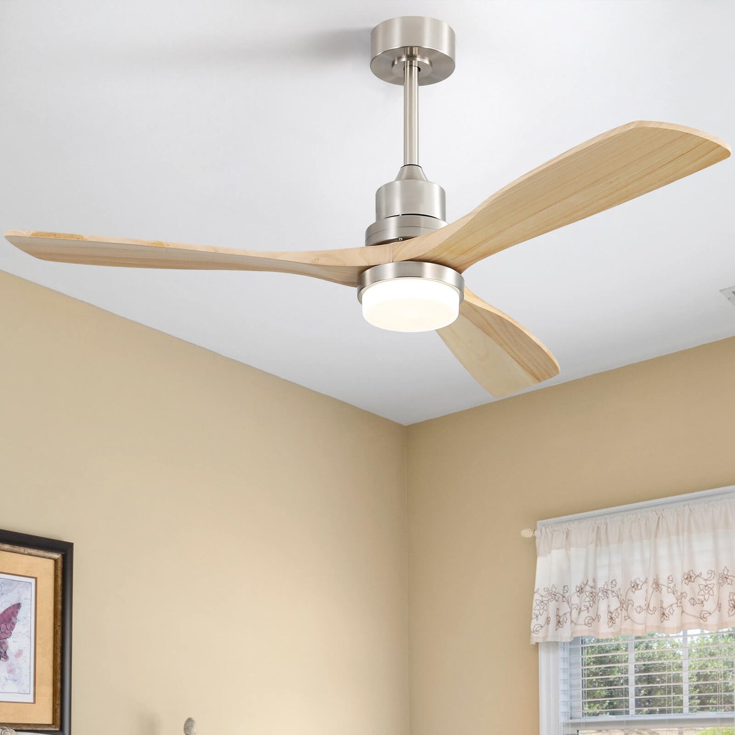Sofucor KBS-5247 52'' Ceiling Fan With Light Remote Control DC Motor 3 Blades