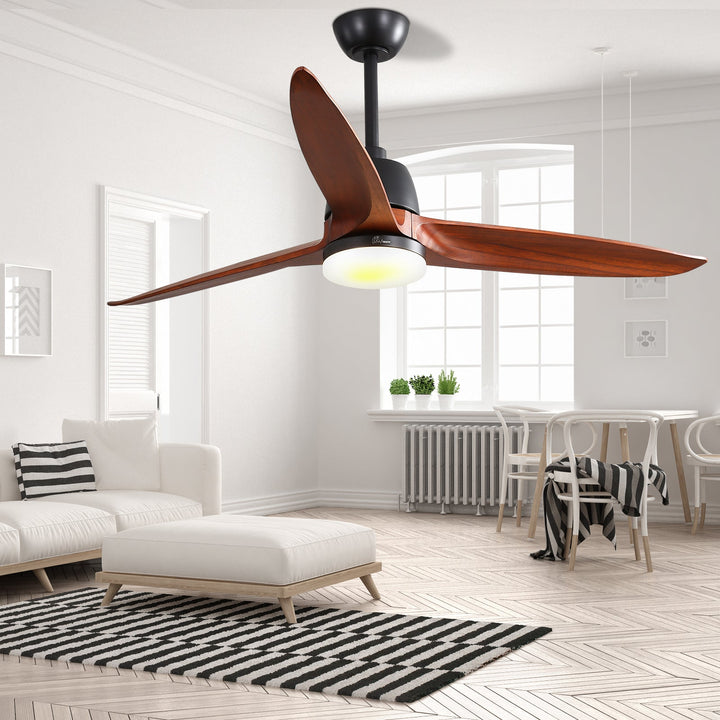 Sofucor 56'' Propeller Ceiling Fan With Light Remote Control DC Motor