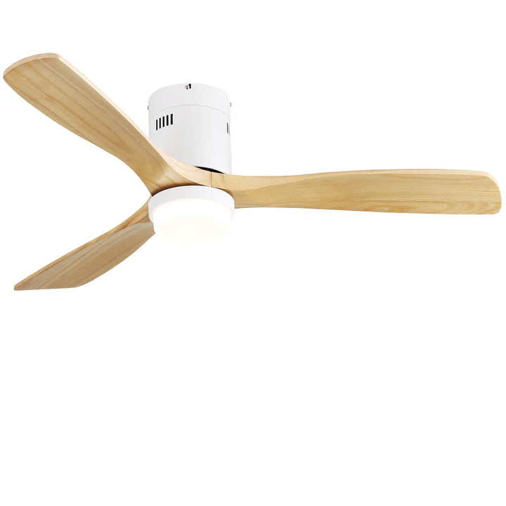 Sofucor 3-Blades 52'' Flush Mount Ceiling Fan With Light Remote Control-23