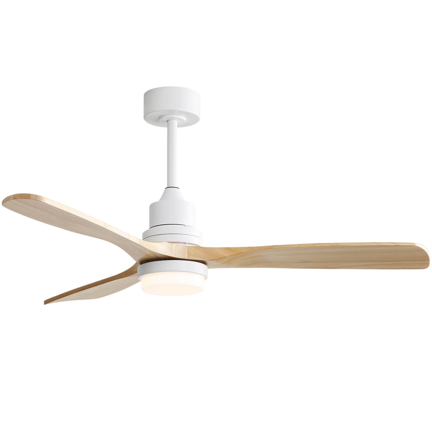 Sofucor KBS-5247-BK 52'' Ceiling Fan With Light Remote DC Motor 3 Blades Walnut