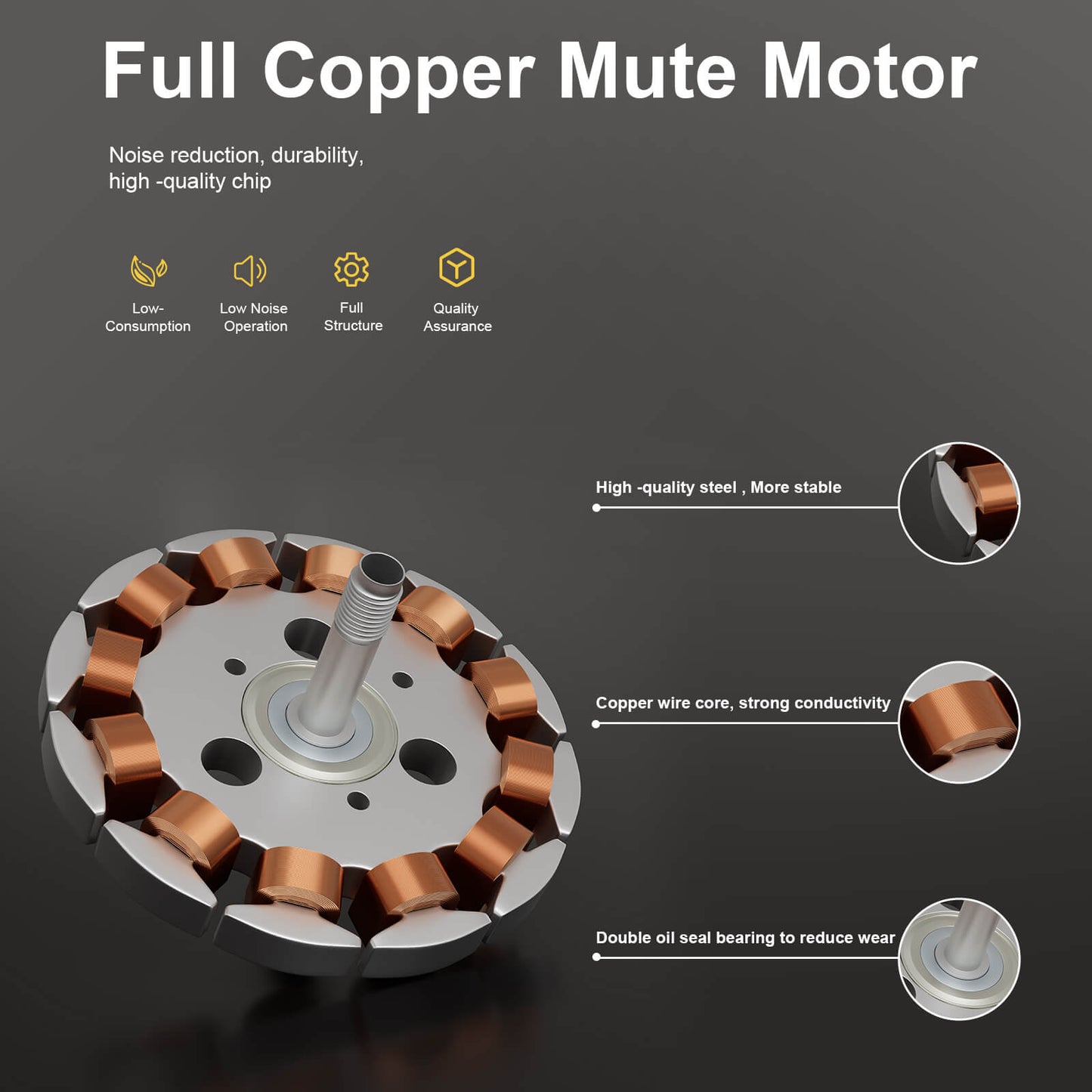 Sofucor KBS-5247-BK 52'' Ceiling Fan With Light Remote DC Motor 3 Blades Walnut