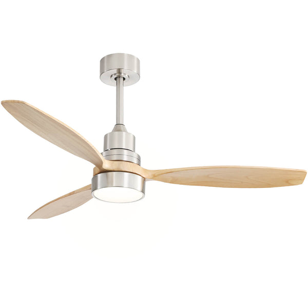 Sofucor KBS-52K076 52 Inch Ceiling Fan With Light Remote Wood Blades