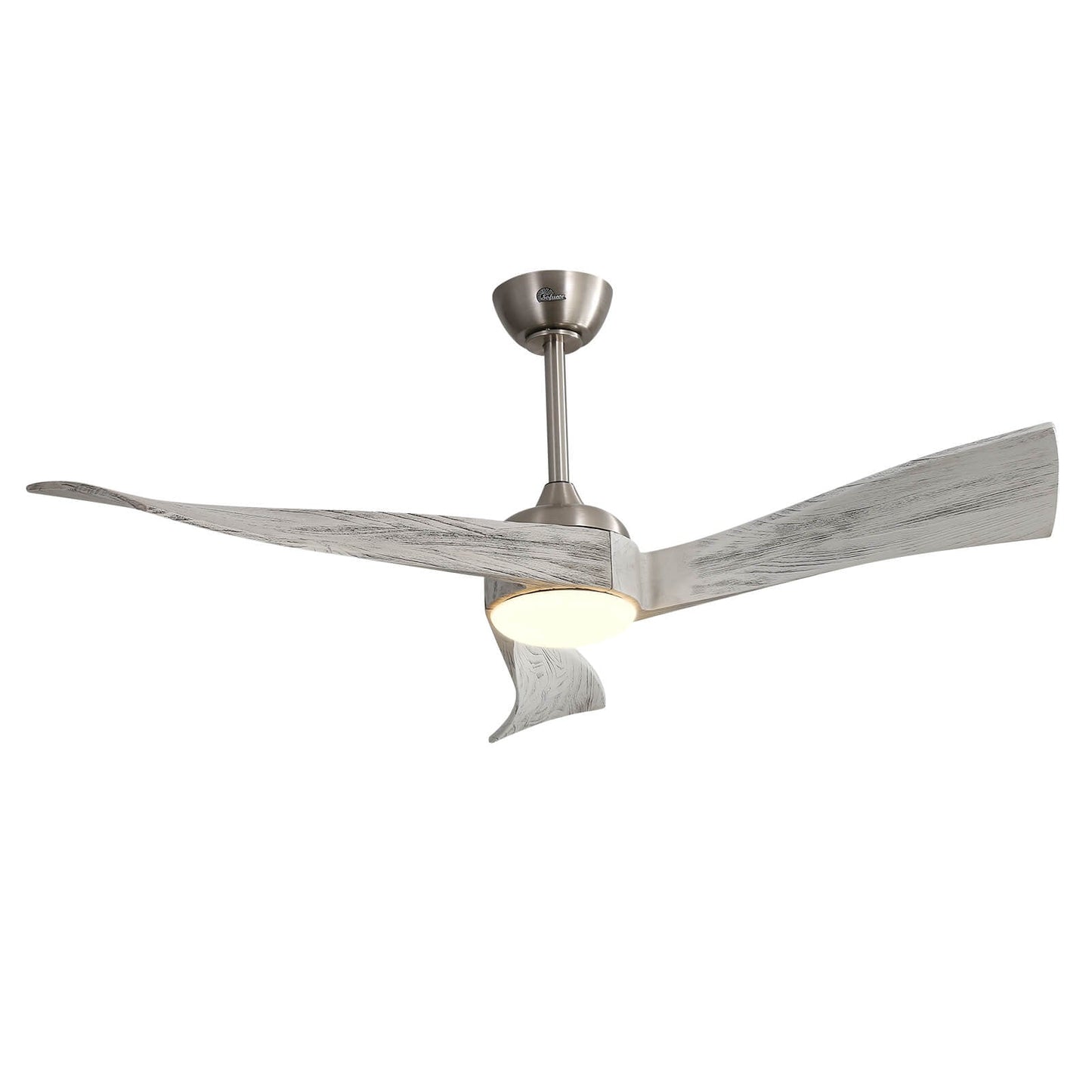 Sofucor KBS-52K012 52 Inch Ceiling Fan With Light Remote Irregular Wood Blades