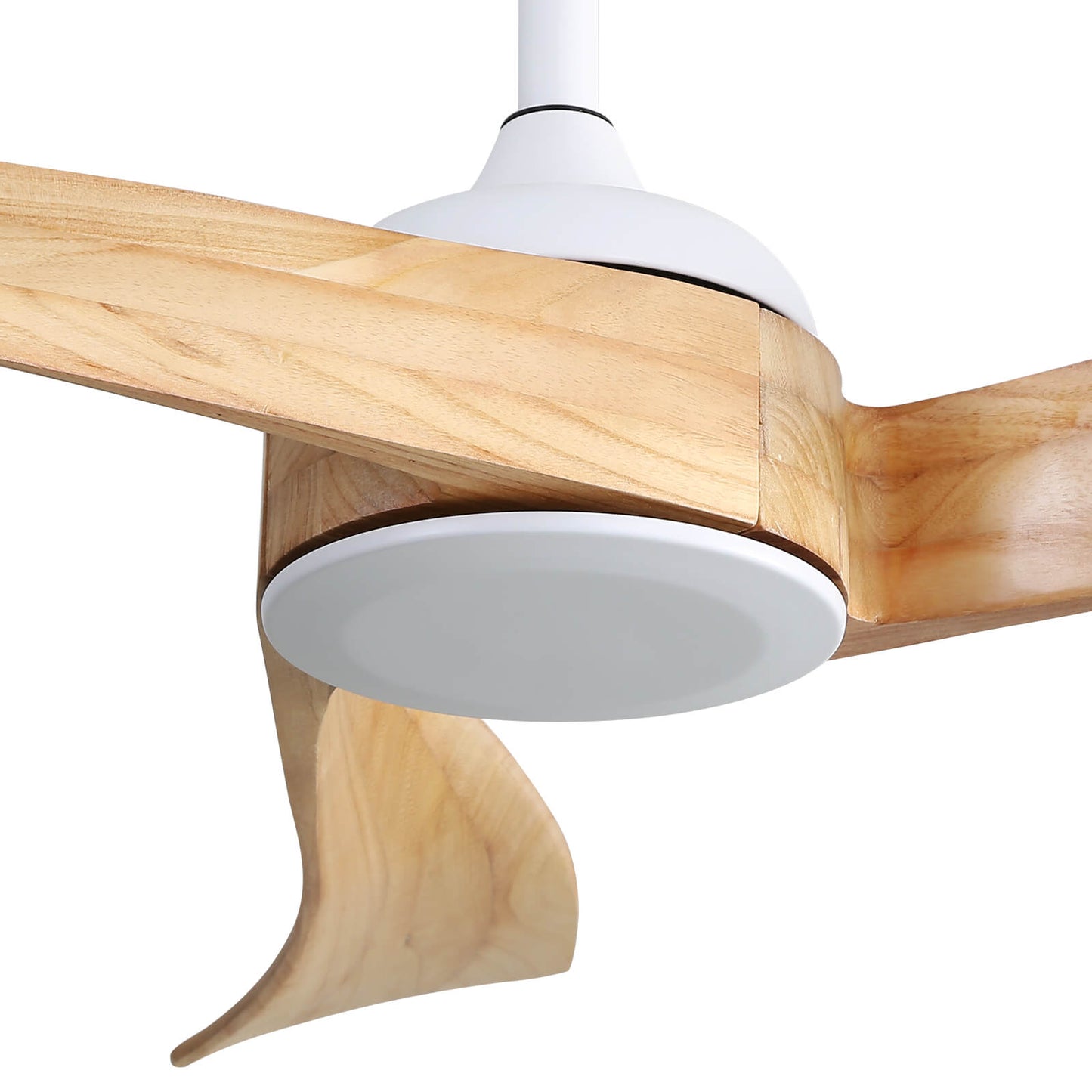 Sofucor KBS-52K012-WD 52‘’ Ceiling Fan No Light With Remote Irregular Wood Blades