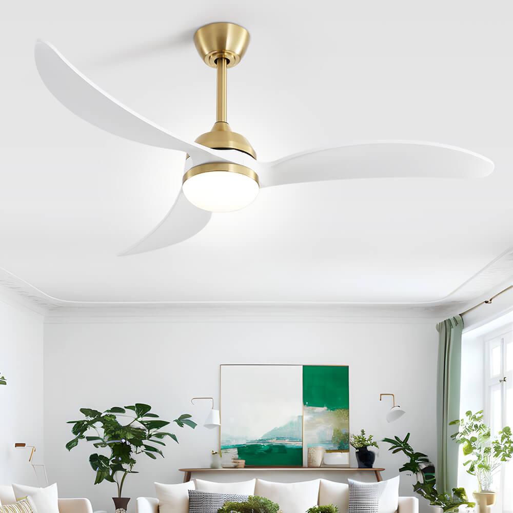 Sofucor KBS-52K033 52 Inch Wood Ceiling Fan With Light Remote Control