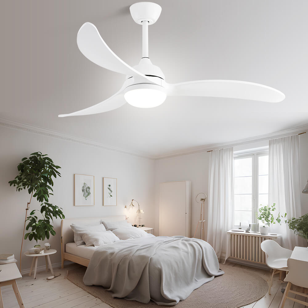Sofucor KBS-52K033 52 Inch Wood Ceiling Fan With Light Remote Control