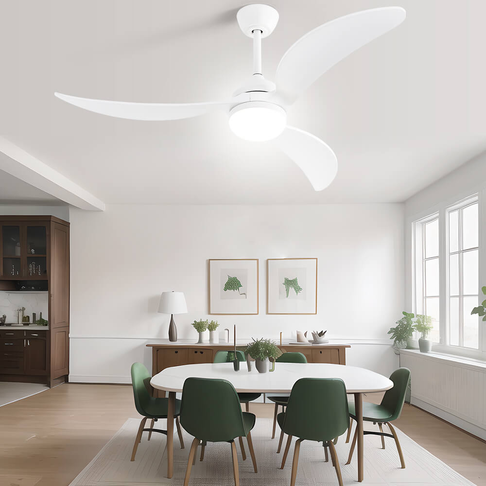 Sofucor KBS-52K033 52 Inch Wood Ceiling Fan With Light Remote Control
