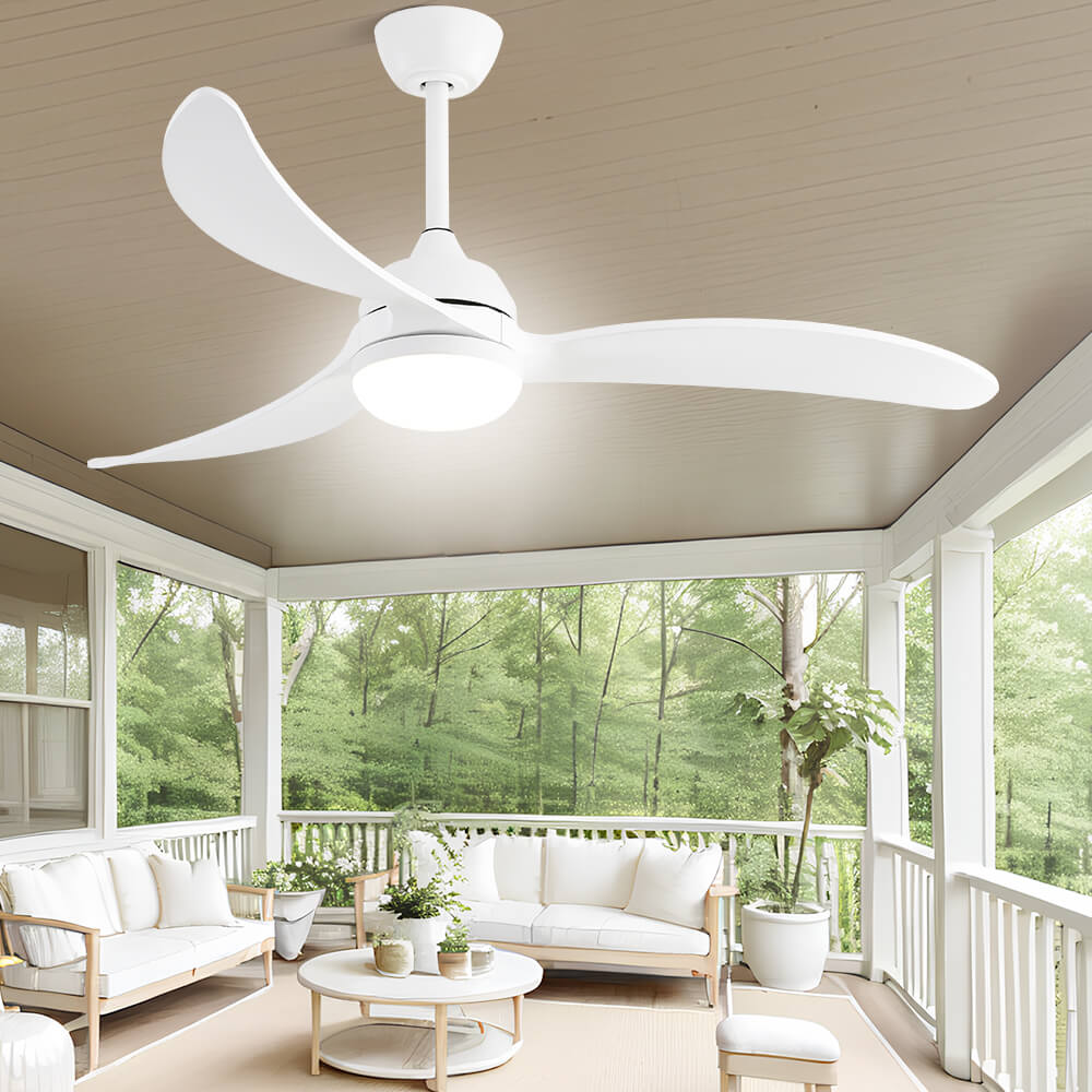 Sofucor KBS-52K033 52 Inch Wood Ceiling Fan With Light Remote Control