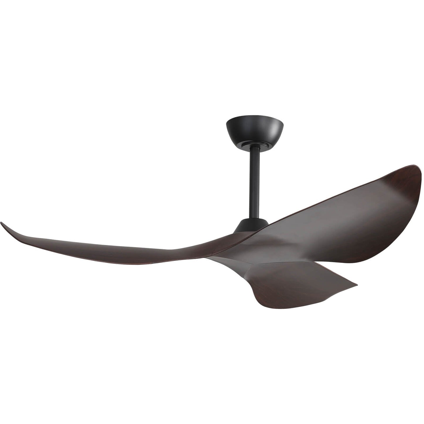 Sofucor KBS-52K037 52" Ceiling Fan No Light With Remote 3 Curved ABS Blades