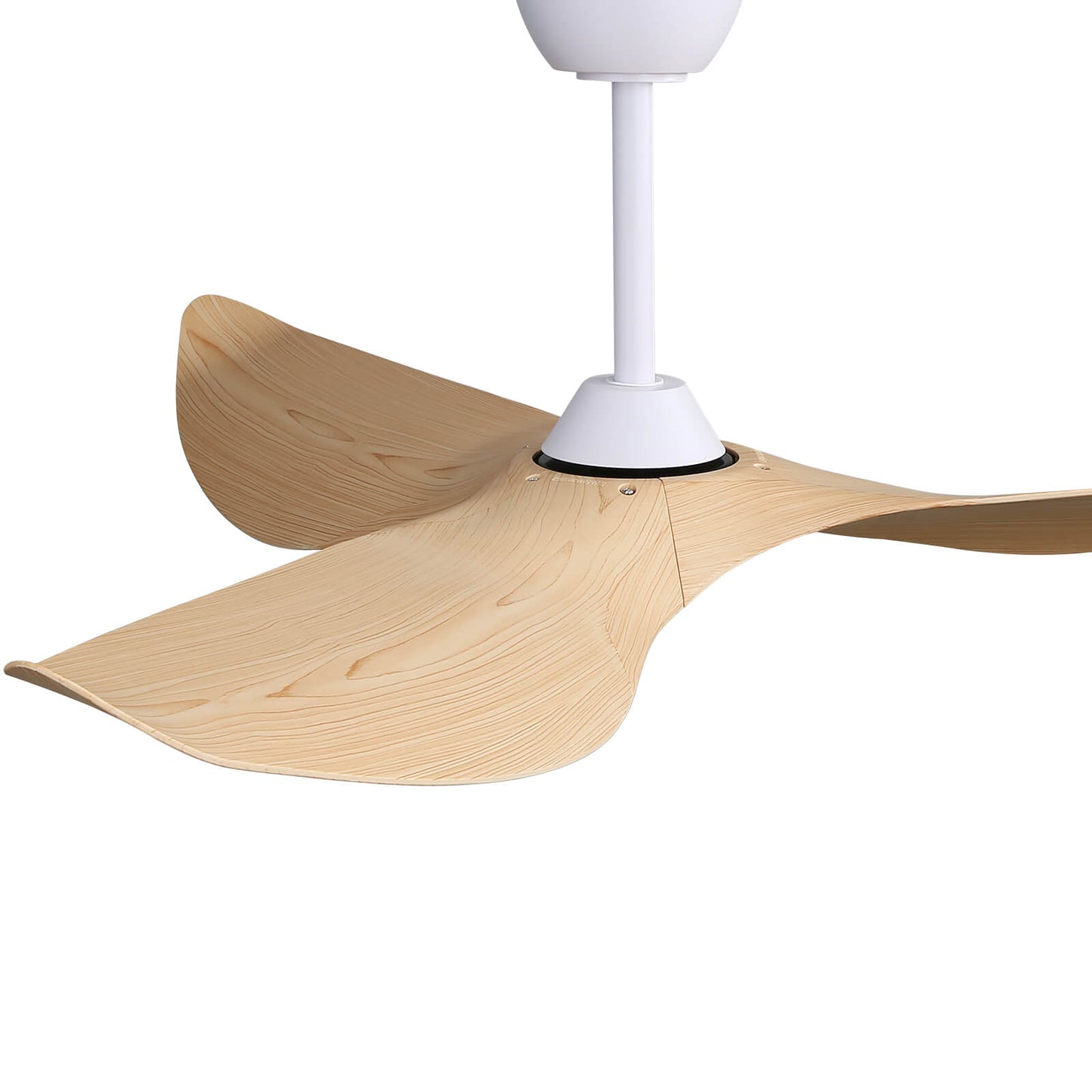Sofucor KBS-52K037 52" Ceiling Fan No Light With Remote 3 Curved ABS Blades