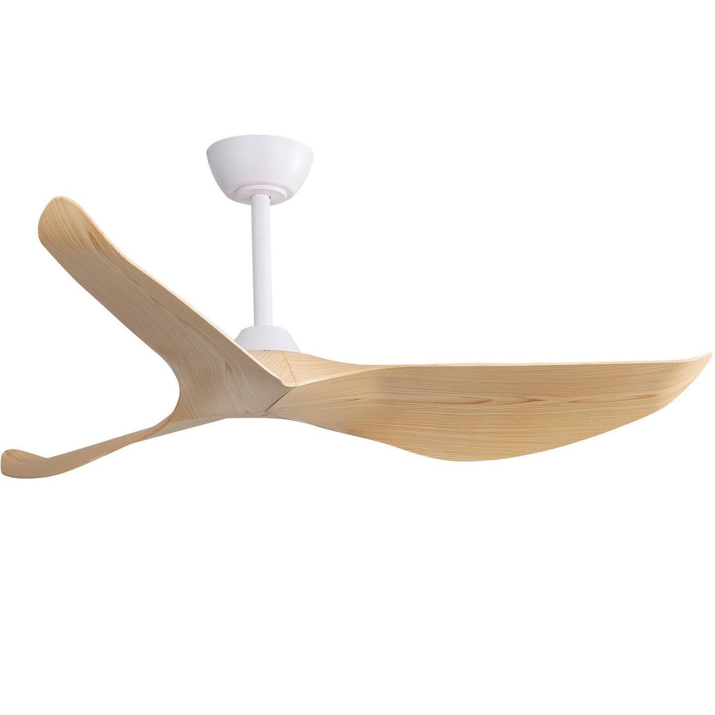 Sofucor KBS-52K037 52" Ceiling Fan No Light With Remote 3 Curved ABS Blades