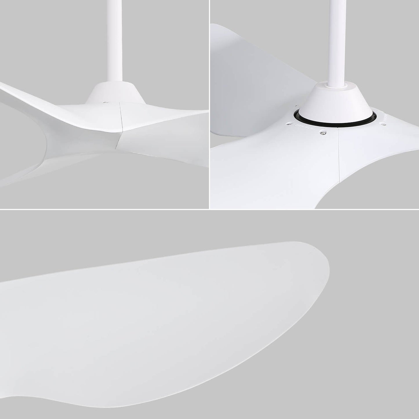 Sofucor KBS-52K037 52" Ceiling Fan No Light With Remote 3 Curved ABS Blades