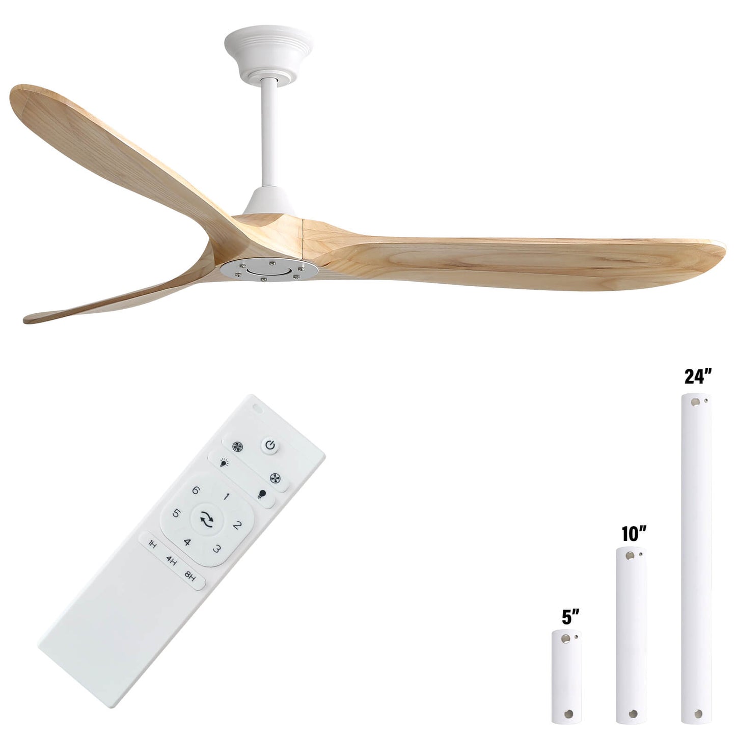 Sofucor KBS-6004 60 Inch Ceiling Fan No Light With Remote