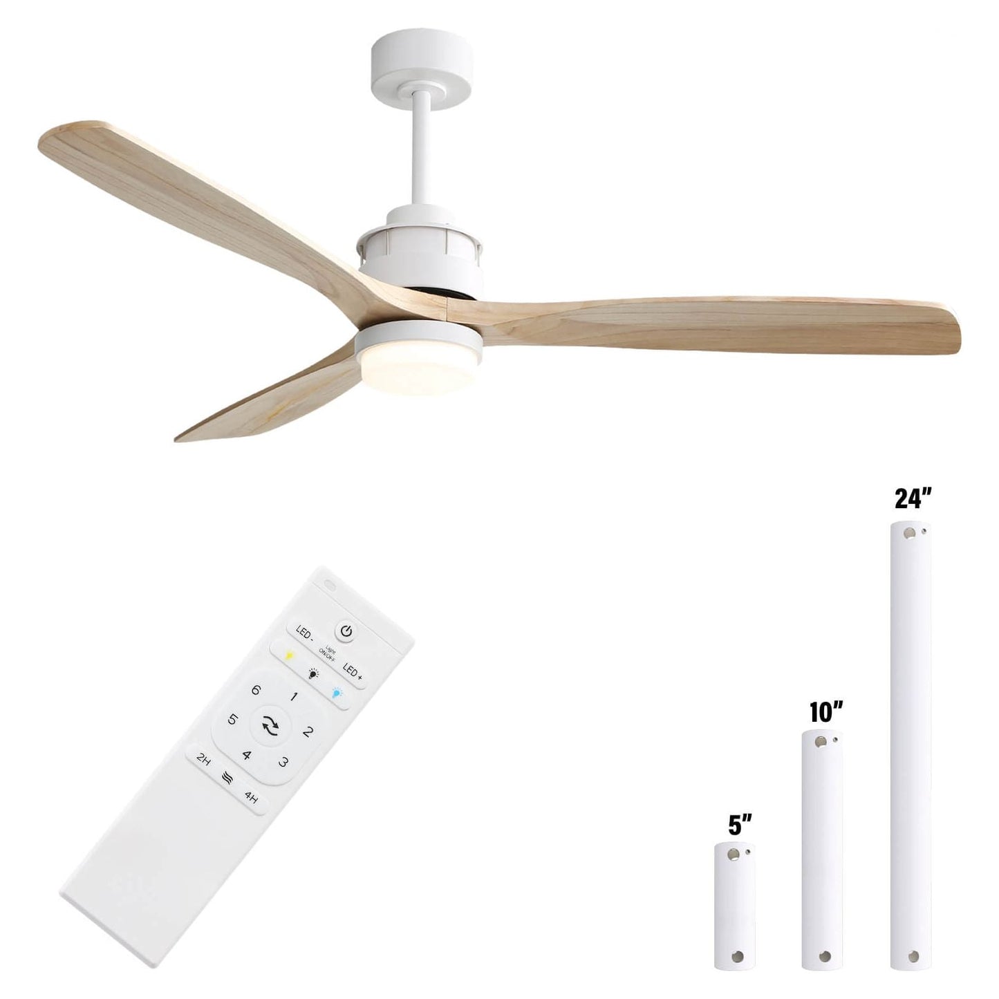 Sofucor KBS-6005 60 Inch Ceiling Fan With Light Remote