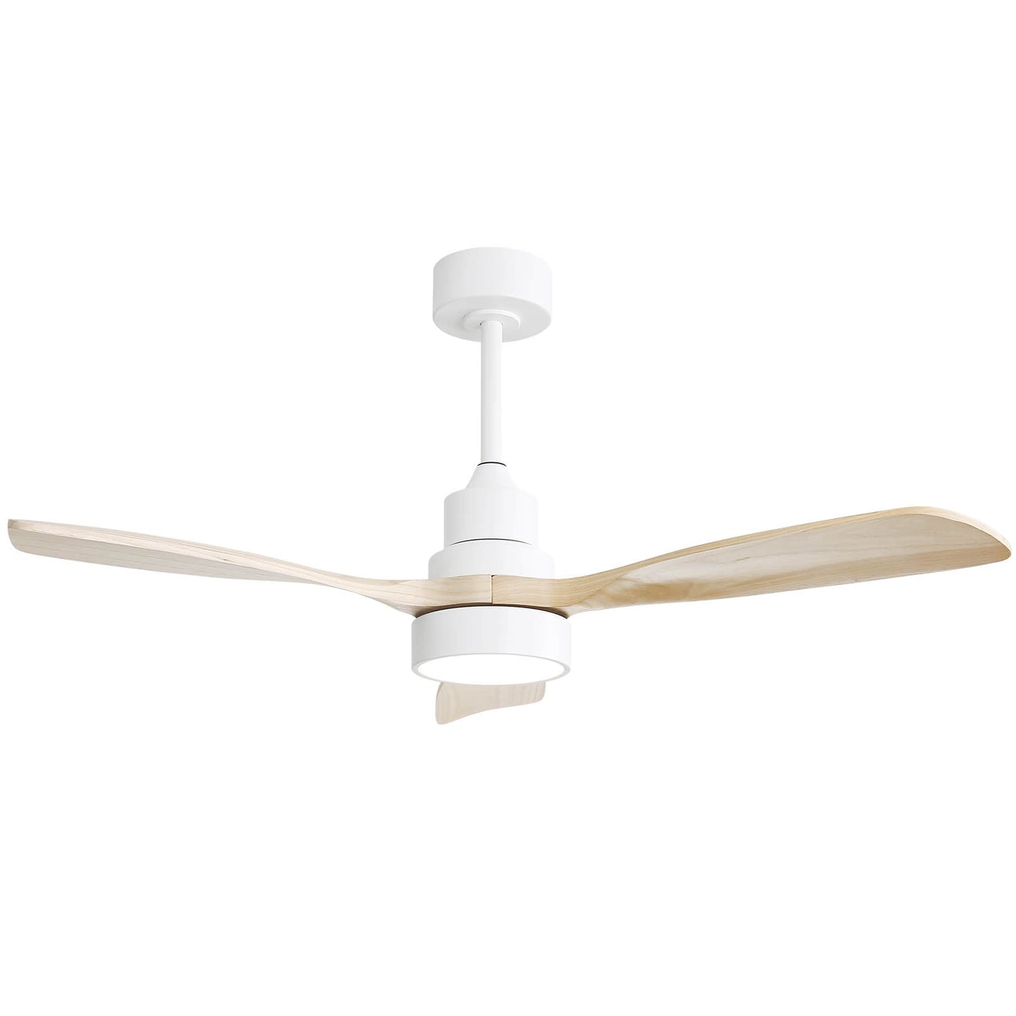 Sofucor KBS-48K006 48'' Ceiling Fan With Light Remote DC Motor 3 Wood Blades