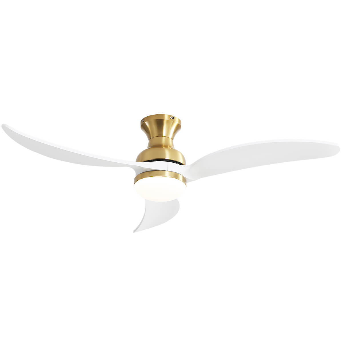 Sofucor KBS-52K034 52 Inch Low Profile Flushmount Smart Ceiling Fan With Light Remote