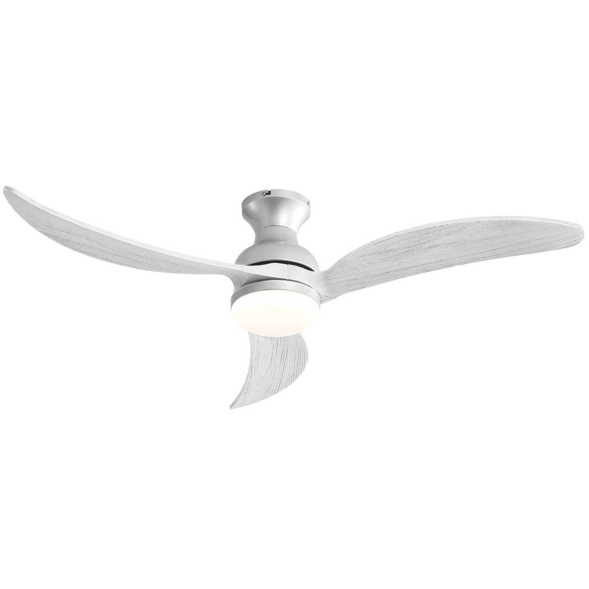 Sofucor KBS-52K034 52 Inch Low Profile Flushmount Smart Ceiling Fan With Light Remote