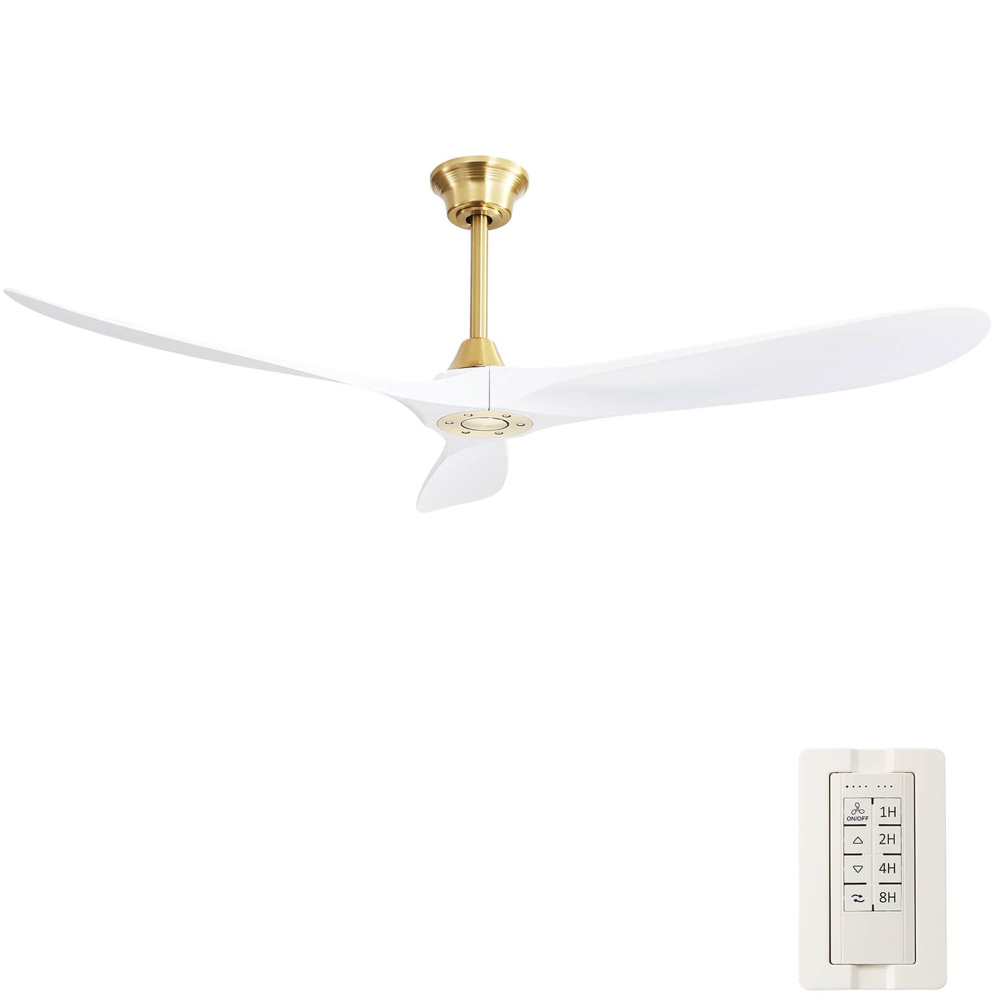 Sofucor 60 Inch Ceiling Fan No Light With Remote 3 ABS Blades